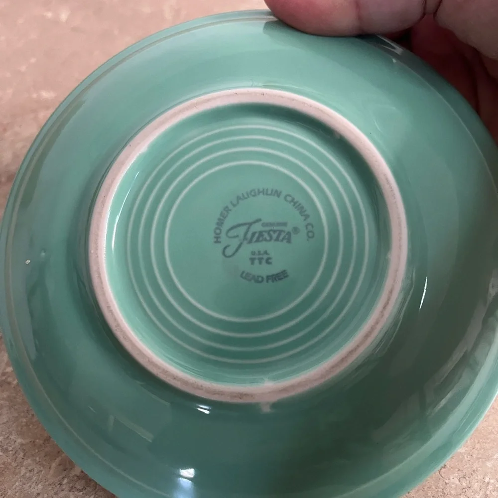 Turquoise Fiestaware Ceramic Saucer Plate